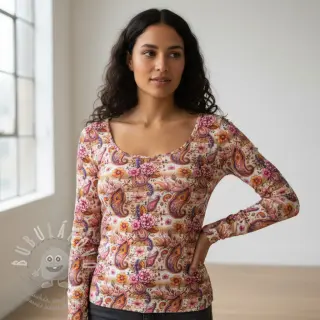 Úplet Paisley woody design A digital print