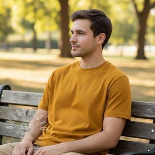 Úplet VISCOSE LYCRA HEAVY ochre