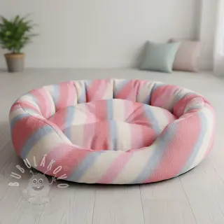Umělá kožešina Rainbow diagonal stripe
