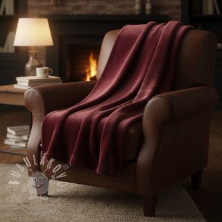 Umělá kožešina SMOOTH bordeaux