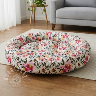 Umělá kožešina Flower multicolour