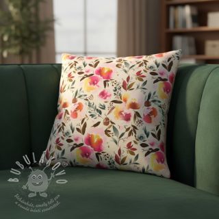 Umělá kožešina Flower multicolour