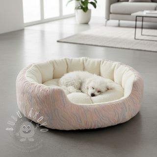 Umělá kožešina s tylem powder