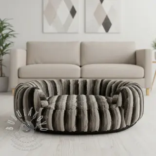 Umělá kožešina Stripe dark brown