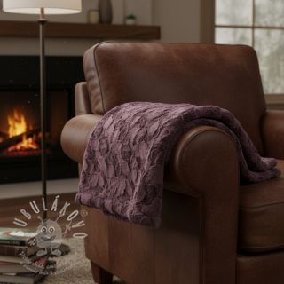 Umělá kožešina aubergine