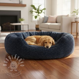 Umělá kožešina LUREX SILVER navy