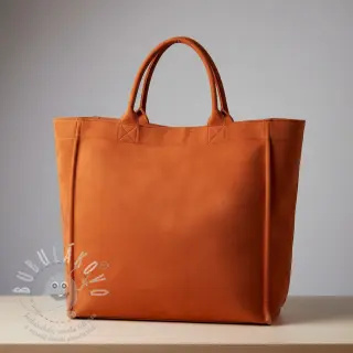 Umělá kůže semiš ALASKA orange/brique