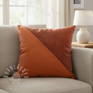 Umělá kůže semiš ALASKA orange/brique