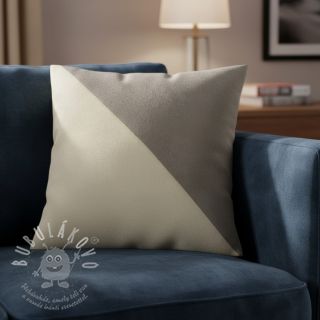 Umělá kůže semiš ALASKA ecru/taupe