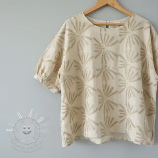 Viskóza se lnem Desert flowers design A