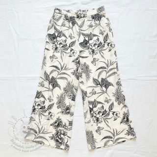 Viskóza se lnem Floweria navy