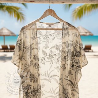 Viskóza se lnem Floweria navy