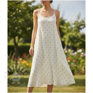 Viskóza se lnem FOIL Hearts ecru