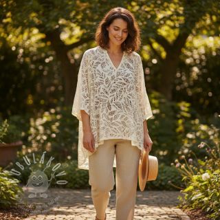 Viskóza se lnem FOIL Leaves bronze