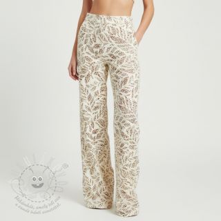 Viskóza se lnem FOIL Leaves bronze