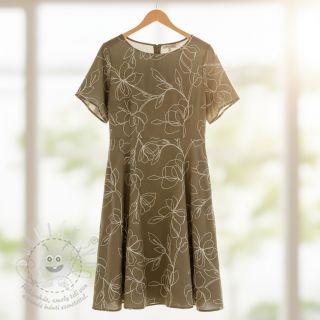 Viskóza se lnem EMBROIDERY Flower Danielle pickle