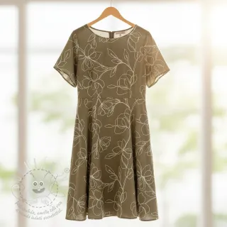 Viskóza se lnem EMBROIDERY Flower Danielle pickle
