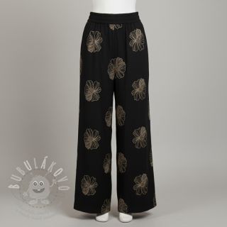 Viskóza se lnem EMBROIDERY Flower Maya black