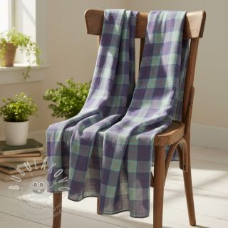 Viskóza se lnem YARN DYED Square green