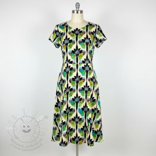 Viskóza se lnem Artificial flower design A digital print