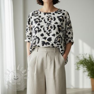 Viskóza se lnem Cayena design A digital print