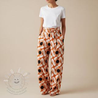 Viskóza se lnem Waxflower design A digital print