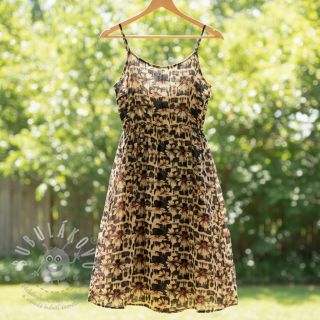 Viskóza se lnem Daisy design B digital print