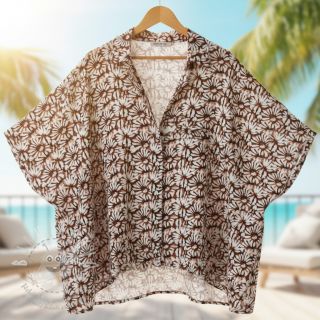 Viskóza se lnem Dandelions digital print