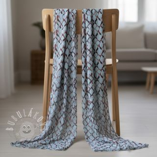 Viskóza se lnem Ivy Diamonds design A digital print