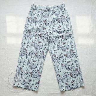 Viskóza se lnem Agapanthus design B digital print