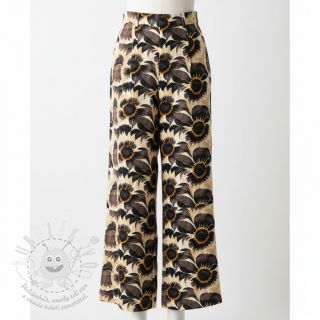 Viskóza se lnem Sunlower design A digital print