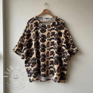 Viskóza se lnem Sunlower design A digital print