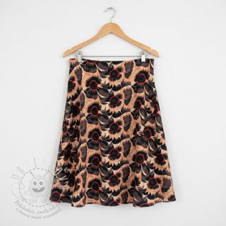 Viskóza se lnem Sunlower design B digital print