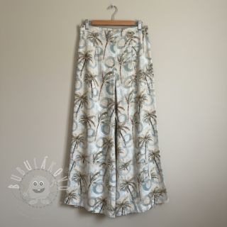 Viskóza se lnem Palm tree digital print