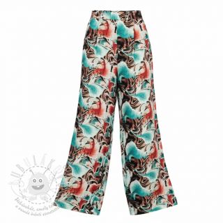 Viskóza se lnem Paint chaos design B digital print