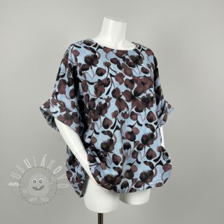 Viskóza se lnem Lotus design A digital print