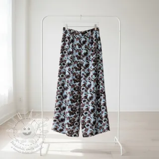 Viskóza se lnem Lotus design A digital print