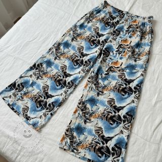 Viskóza se lnem Paint chaos design A digital print