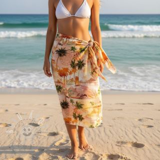 Viskóza se lnem Egypt design B digital print