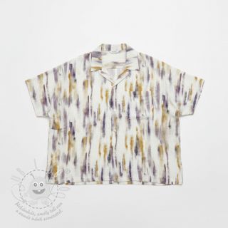 Viskóza se lnem Natural Lin Lina green digital print