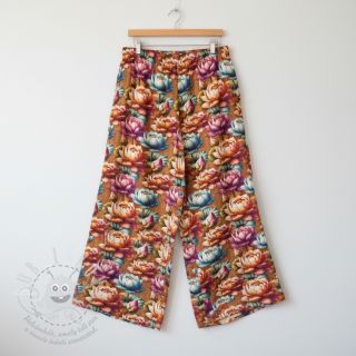 Viskóza se lnem Marigold design C digital print