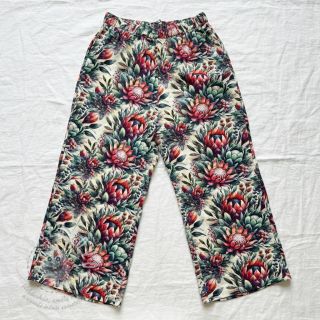 Viskóza se lnem Azalea design D digital print