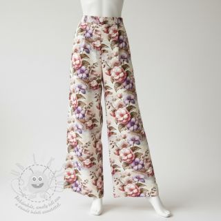 Viskóza se lnem Casia design C digital print