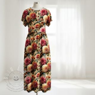 Viskóza se lnem Rosalie design A digital print