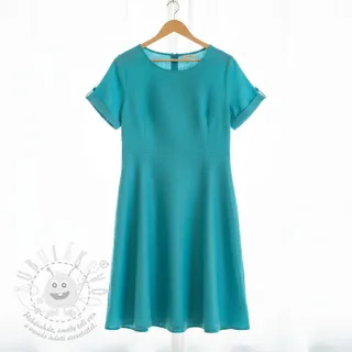 Viskóza se lnem PREMIUM ocean blue