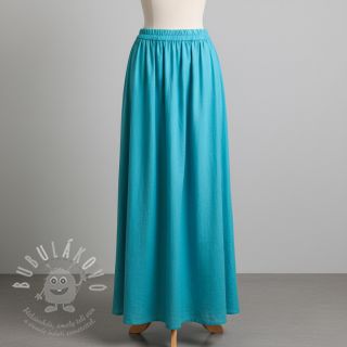 Viskóza se lnem PREMIUM ocean blue