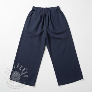 Viskóza se lnem PREMIUM navy blue