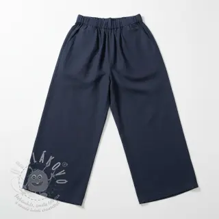 Viskóza se lnem PREMIUM navy blue