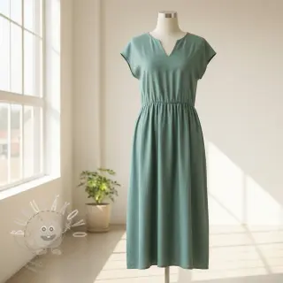 Viskóza se lnem PREMIUM dark old green