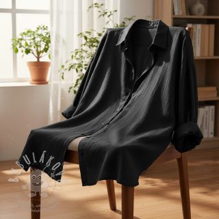 Viskóza se lnem PREMIUM black